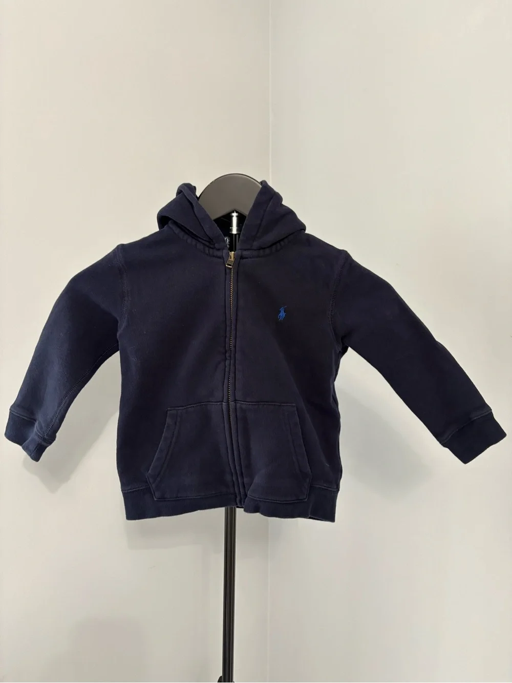 Polo Ralph Lauren Toddler 2T Navy Zip Hoodie Sporty Prep Elevated Casual